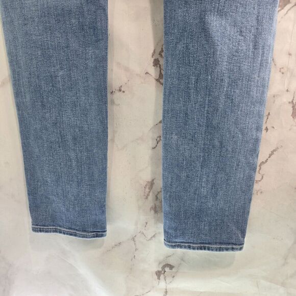 Frame Jeans Womens 28 Le Garcon Denim Mid Rise Light Wash Overturn Skinny Boy - Picture 8 of 12